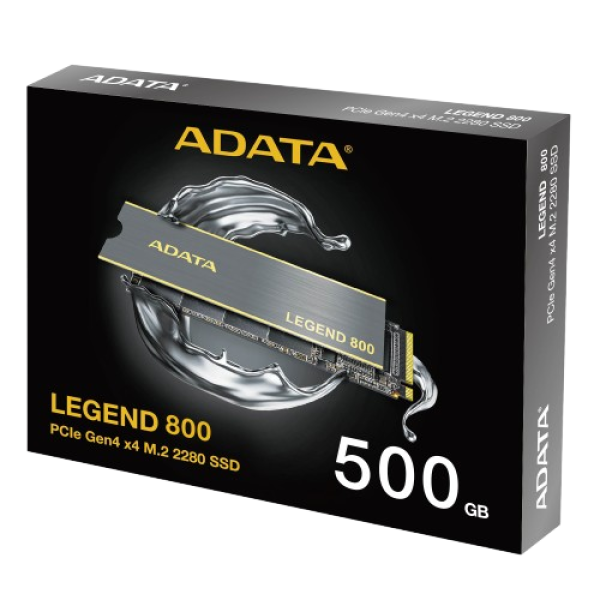 SSD ADATA LEGEND 800 500GB Gen4 X4 (ĐỌC 3500MB/s - GHI 2800MB/s) M.2 NVMe (ALEG-800-500GCS)