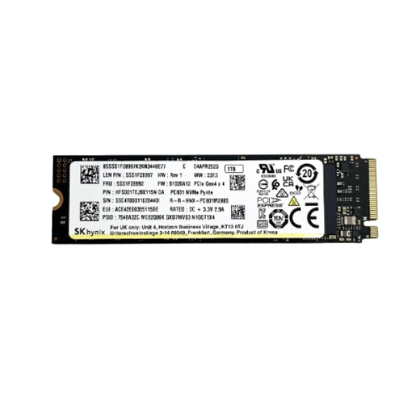 SSD NVME SK HYNIX  PC801 1TB (ĐỌC/GHI 7000 MB/s 65000 MB/s) Pcie NVMe Gen 4 x4 2280 TRAY