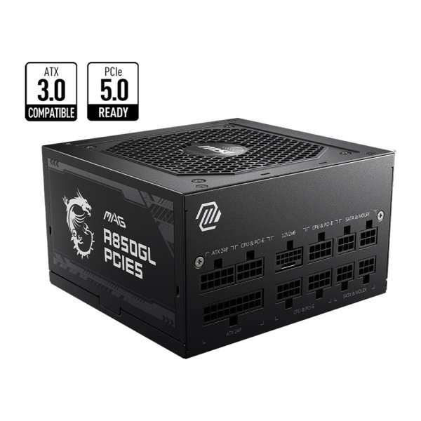 Nguồn MSI MAG A850GL PCIE5 ATX 3.0 850W (80 Plus Gold/ Full Modular)