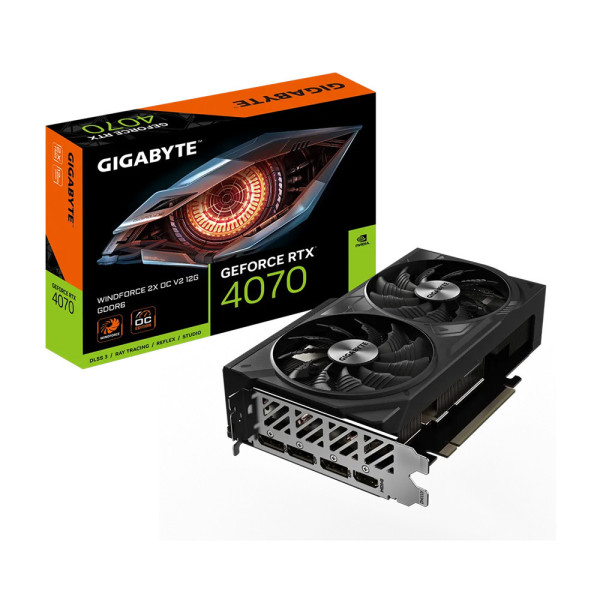 VGA GIGABYTE RTX 4070 WINDFORCE 2X OC 12G (N4070WF2OCV2-12GD)