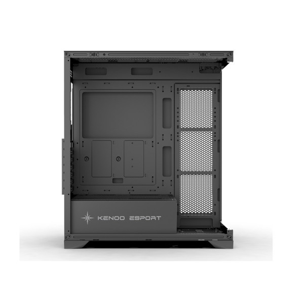 Vỏ Case Máy Tính KENOO ESPORT FK800  (Case Bể Cá, Màu Đen, ATX)