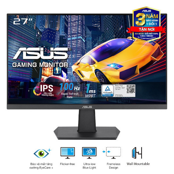 MÀN HÌNH ASUS VA27EHF (27.0 INCH/ FULL HD/ 1MS/ 100HZ/ 250CD/M2/ IPS)