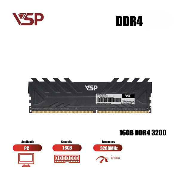 RAM JGINYUE MOYING 16GB | RAM VSP 16GB (1*16GB) BUS 3200 DDR4 BLACK TẢN