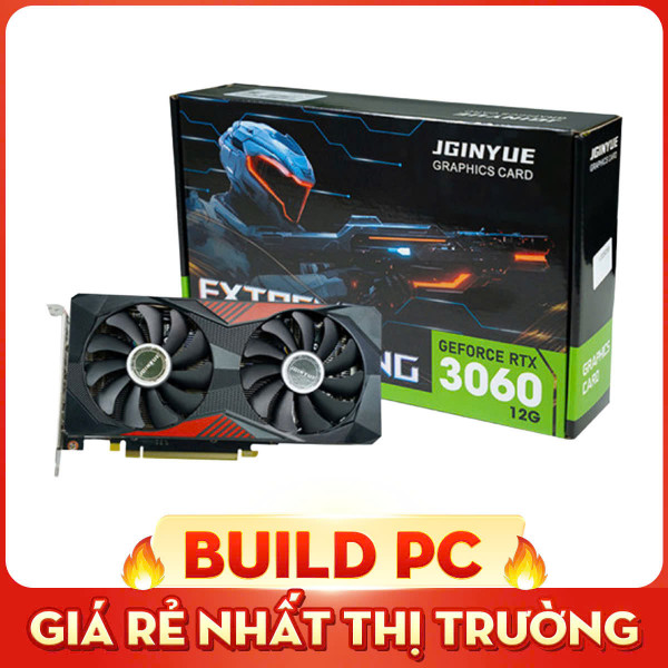 VGA JGINYUE NVIDIA RTX 3060 12GB BLACK DUAL FAN (12GB/ GDDR6/ 192BIT)