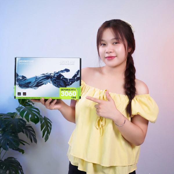 VGA JGINYUE NVIDIA RTX 3060 12GB BLACK DUAL FAN (12GB/ GDDR6/ 192BIT)