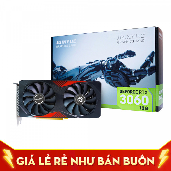 VGA JGINYUE NVIDIA RTX 3060 12GB BLACK DUAL FAN (12GB/ GDDR6/ 192BIT)