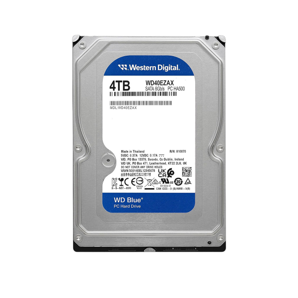 HDD WD BLUE 4TB 256MB CACHE 5400RPM (WD40EZAX)