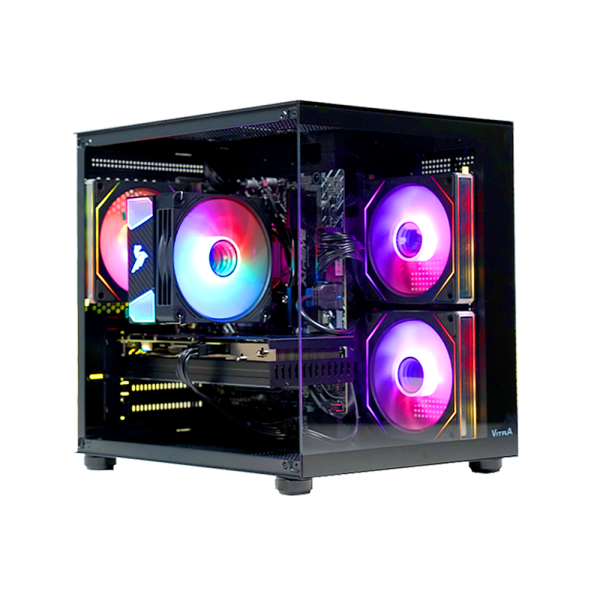 VỎ CASE VITRA CRYSTAL S1 | MAGIC AQUA-M ULTRA | VIETTECH X16 BLACK (M-ATX/KHÔNG FAN)