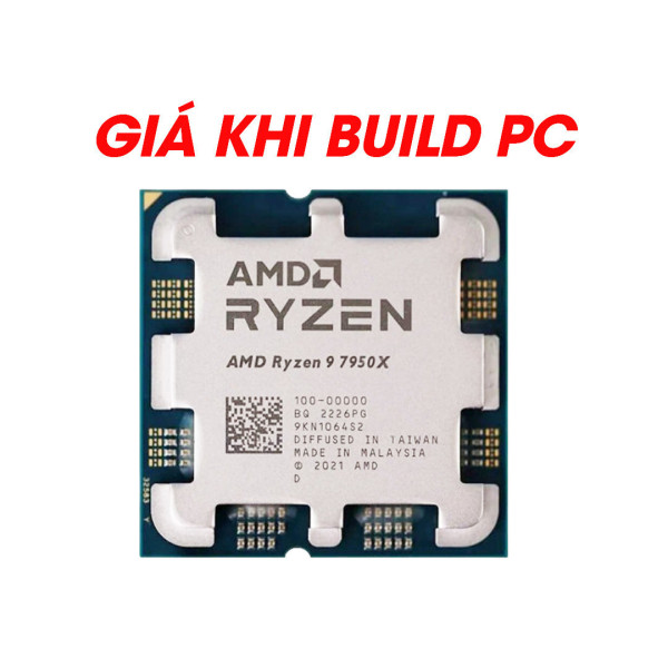 CPU AMD RYZEN 9 7950X (UP TO 5.7GHZ, 16 NHÂN 32 LUỒNG, 81MB CACHE, AM5) TRAY