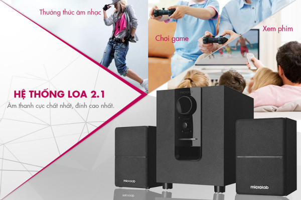 Loa Bluetooth Microlab 2.1 M106 BT Đen