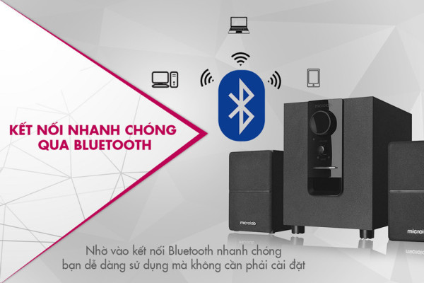 Loa Bluetooth Microlab 2.1 M106 BT Đen