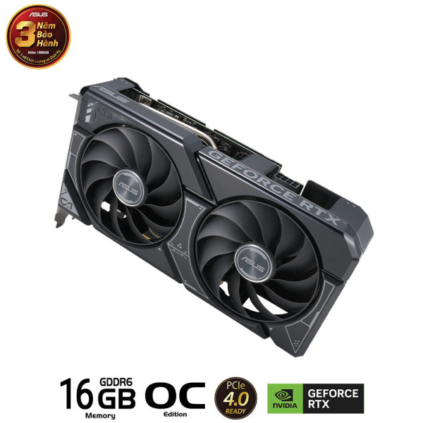 VGA ASUS DUAL GEFORCE RTX 4060 TI EVO OC 16GB DDR6 (DUAL-RTX4060TI-O16G-EVO)