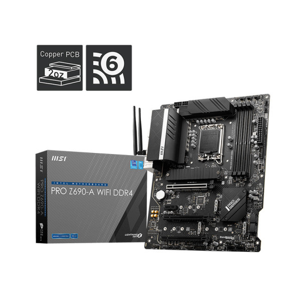MAIN MSI PRO Z690-A WIFI DDR4 (INTEL Z690, SOCKET 1700, ATX, 4 KHE RAM) NK - BH HLC 24 TH