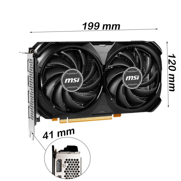 VGA MSI GEFORCE RTX 4060 VENTUS 2X BLACK 8GB OC