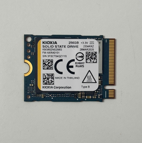 SSD NVME KIOXIA 256GB BG6 GEN 4 (ĐỌC/GHI 4400MB/S -3000MB/S) M.2 2230 KBG6AZNS256G (CÓ KHAY NỐI)