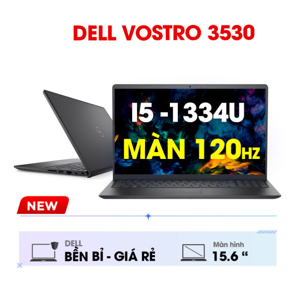 Laptop Dell Vostro 3530 Intel i5-1334U | 8GB | 512GB SSD | 15.6 inch FHD 120Hz | Intel Graphics | DOS | Black