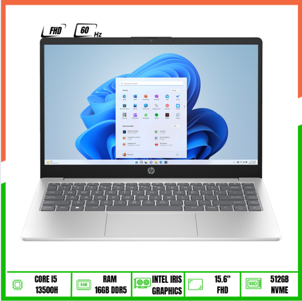 Laptop HP 15-FR0660TU (Core i5-13500H | 16GB | 512GB SSD | Intel Iris Xe Graphics | 15.6' FHD | Win11 | Bạc)