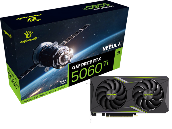 VGA MANLI NEBULA GEFORCE RTX 5060 TI 16GB 2FAN GDDR7 
