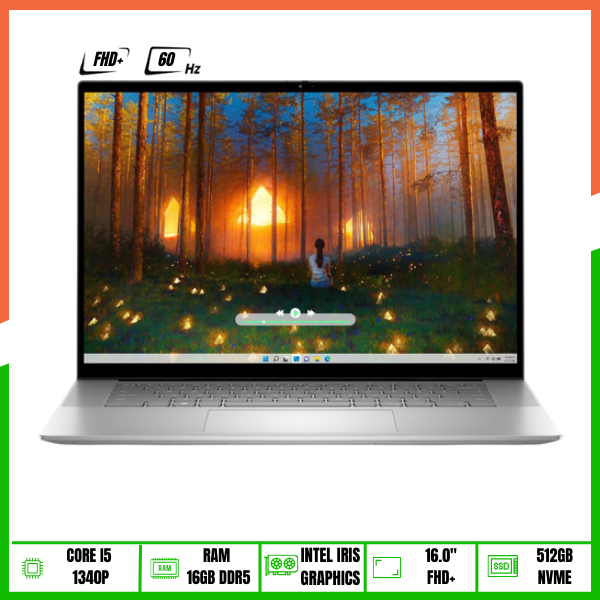 Laptop Dell Inspiron 5630 (Core i5-1340P | 16GB | 512GB SSD | Intel Iris Xe Graphics | 16.0' FHD+ | Win11 | Bạc)
