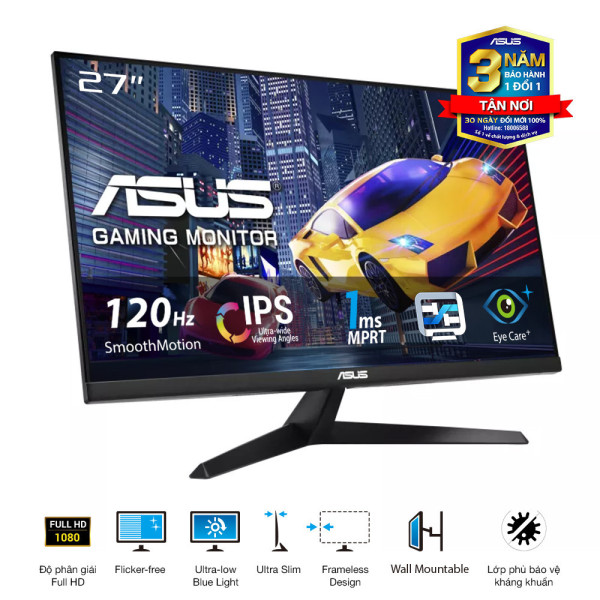 MÀN HÌNH ASUS VY279HGR (27 INCH/ FHD/ IPS/ 120HZ/ 1MS)