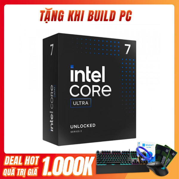CPU INTEL ULTRA 7 265KF TRAY (UP TO 5.50 GHZ, 20 NHÂN, 20 LUỒNG, 30MB CATCHE, FCLGA1851)