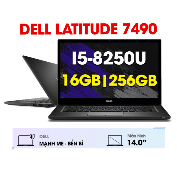 Dell Latitude 7490 | Core i5-8250U | 16GB | 256GB | 14.0' FHD IPS | Đen