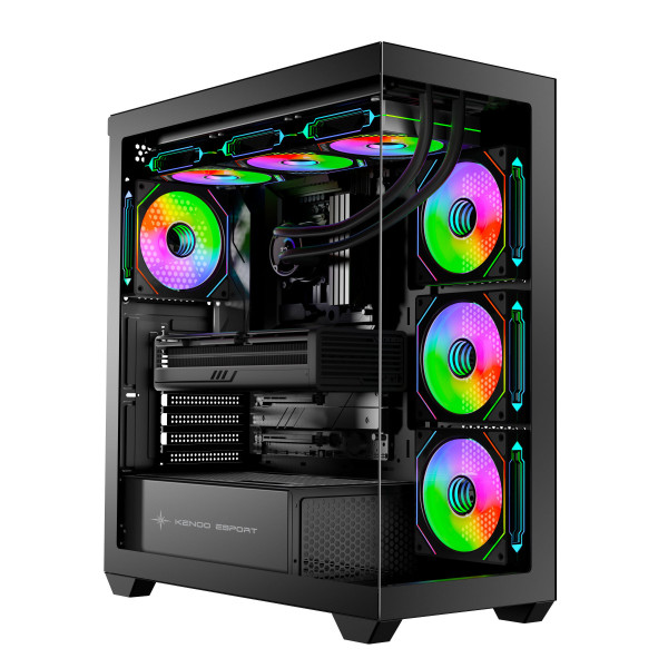 VỎ CASE KENOO ESPORT FK820 - (ATX, MÀU ĐEN/KHÔNG FAN)
