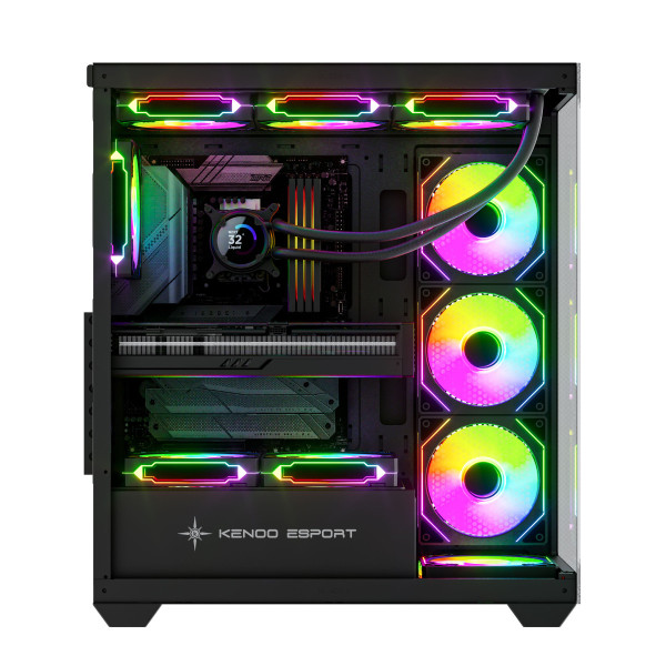 VỎ CASE KENOO ESPORT FK820 - (ATX, MÀU ĐEN/KHÔNG FAN)