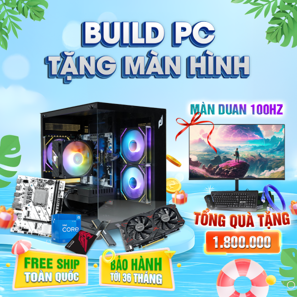 TẶNG KÈM MÀN HÌNH {Core I5 12400F | GTX 1060 6G |Ram 16G | SSD 240G}