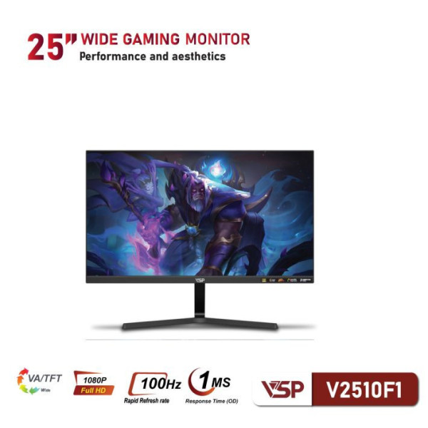 MÀN HÌNH VSP V2510F1 | 24.5 INCH | FULL HD | VA | 100HZ | 1MS | ĐEN