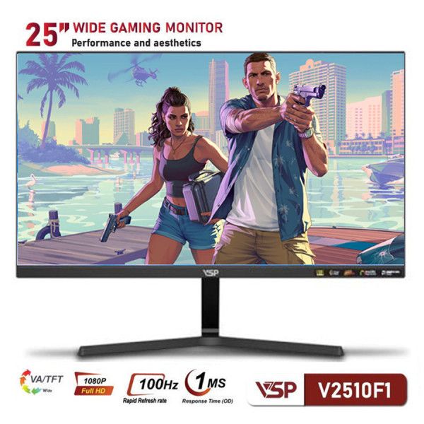 MÀN HÌNH VSP V2510F1 | 24.5 INCH | FULL HD | VA | 100HZ | 1MS | ĐEN