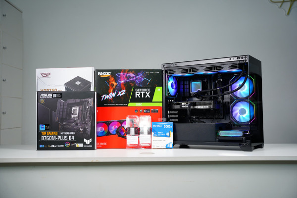 PC Đồ Họa B760 | Core I7 14700KF | RAM 32G | RTX 3060 12G | NVME 500G