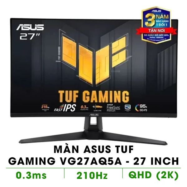 MÀN HÌNH ASUS TUF GAMING VG27AQ5A (27 INCH/ FAST IPS/ 2K/ 210HZ/ 0.3MS)