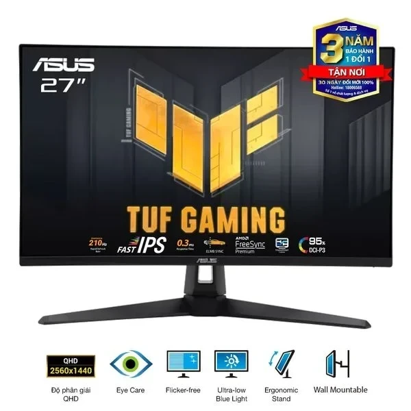 MÀN HÌNH ASUS TUF GAMING VG27AQ5A (27 INCH/ FAST IPS/ 2K/ 210HZ/ 0.3MS)