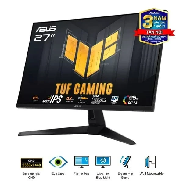 MÀN HÌNH ASUS TUF GAMING VG27AQ5A (27 INCH/ FAST IPS/ 2K/ 210HZ/ 0.3MS)