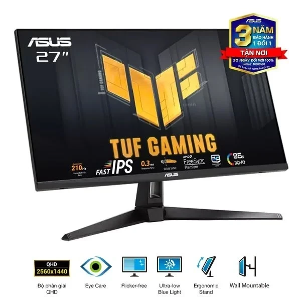 MÀN HÌNH ASUS TUF GAMING VG27AQ5A (27 INCH/ FAST IPS/ 2K/ 210HZ/ 0.3MS)