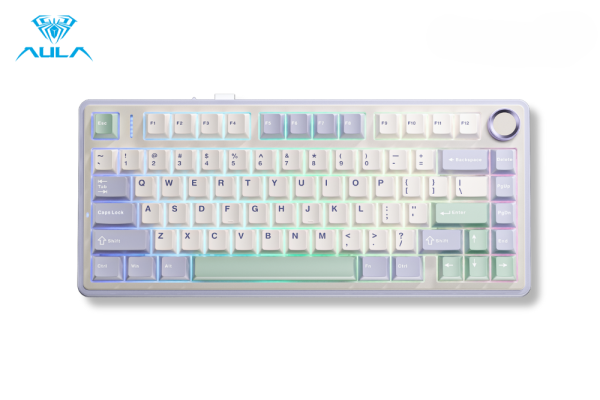 BÀN PHÍM CƠ AULA F75 (XANH DƯƠNG+TRẮNG+TÍM/ REAPER SWITCH/ 34 MODE)