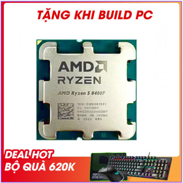 CPU AMD RYZEN 5 8400F TRAY (AMD AM5/ 6 CORE/ 12 THREAD/ BASE 4.2GHZ TURBO 4.7GHZ/ CACHE 22MB/ NO IGPU)