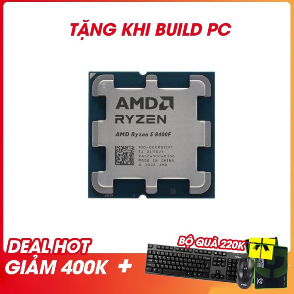 CPU AMD RYZEN 5 8400F TRAY (AMD AM5/ 6 CORE/ 12 THREAD/ BASE 4.2GHZ TURBO 4.7GHZ/ CACHE 22MB/ NO IGPU)