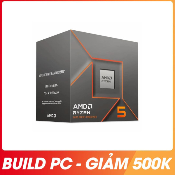 CPU AMD RYZEN 5 8400F TRAY (AMD AM5/ 6 CORE/ 12 THREAD/ BASE 4.2GHZ TURBO 4.7GHZ/ CACHE 22MB/ NO IGPU)