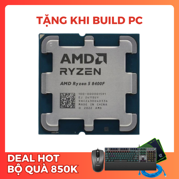 CPU AMD RYZEN 5 8400F TRAY (AMD AM5/ 6 CORE/ 12 THREAD/ BASE 4.2GHZ TURBO 4.7GHZ/ CACHE 22MB/ NO IGPU)
