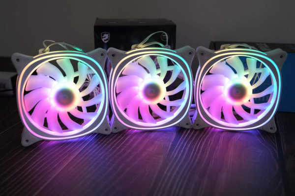 COMBO FAN VITRA RING INFINITY ARGB 3 IN 1 Aura Sync White (3Fan/Sync Mainboard)