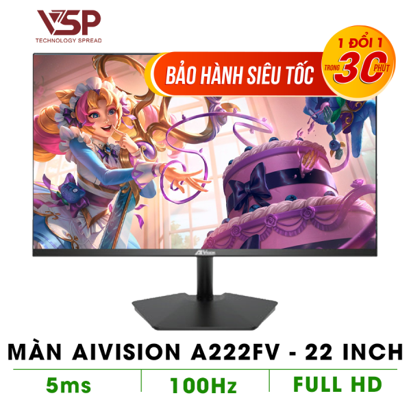 MÀN HÌNH AIVISION A222FV (22 INCH/ VA/ FHD/ 100HZ/ 5MS/ ADAPTIVE SYNC)