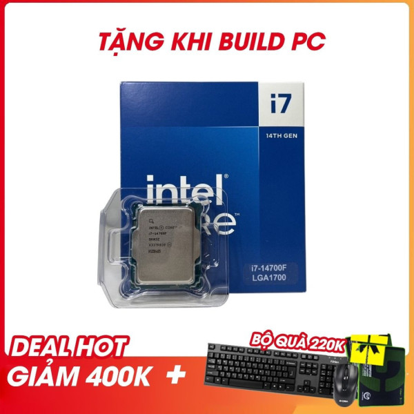 CPU INTEL CORE I7 14700F TRAY (LGA1700/ 20 NHÂN 28 LUỒNG/ BASE 2.1GHZ TURBO 5.4GHZ/ CACHE 33MB) 