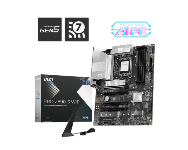 MAIN MSI PRO Z890-S WIFI DDR5 (INTEL Z890/ LGA 1851/ ATX/ 4 KHE RAM/ WIFI+BLUETOOTH+THUNDERBOLT 4)