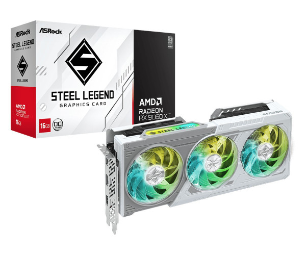 VGA ASROCK AMD RADEON RX 9060 XT STEEL LEGEND 16GB OC (RX9060XT SL 16G)