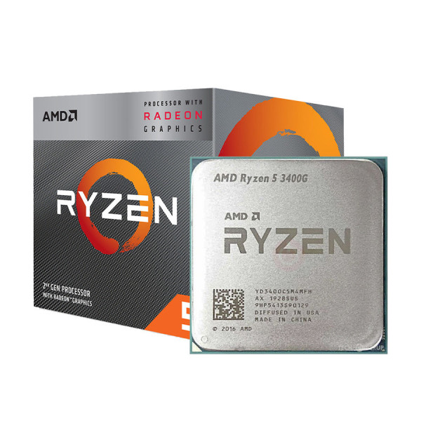 CPU AMD RYZEN 5 3400G TRAY (3.7GHz turbo up to 4.2 GHz, 4 nhân 8 luồng, 4MB Cache, Radeon Vega 11, 65W) 