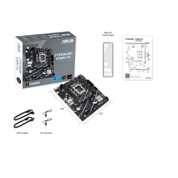 MAIN ASUS PRIME B760M-F DDR4 (INTEL B760/ SOCKET 1700/ M-ATX/ 2 KHE RAM)