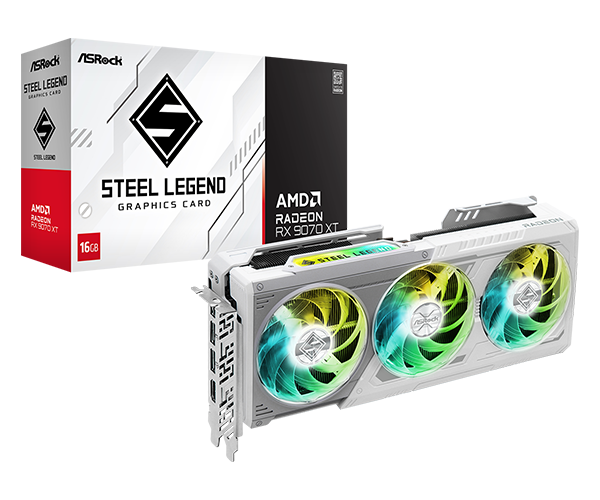 VGA ASROCK RX 9070 XT STEEL LEGEND 16GB (RX9070XT SL 16G)