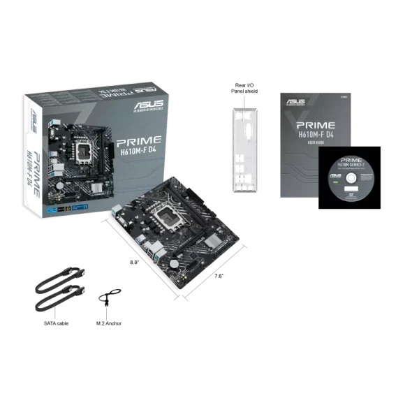 MAIN ASUS PRIME H610M-F DDR4 (INTEL, SOCKET 1700,M-ATX, 2 KHE RAM DDR4)